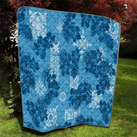 Hawaii Tapa Quilt Hibiscus Mix Hawaiian Quilt Patches - Blue - Wonder Print Shop