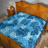 Hawaii Tapa Quilt Hibiscus Mix Hawaiian Quilt Patches - Blue - Wonder Print Shop