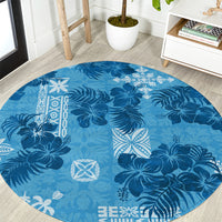 hawaii-tapa-round-carpet-hibiscus-mix-hawaiian-quilt-patches-blue