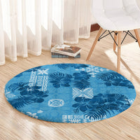 hawaii-tapa-round-carpet-hibiscus-mix-hawaiian-quilt-patches-blue