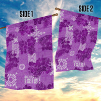 Hawaii Tapa Garden Flag Hibiscus Mix Hawaiian Quilt Patches - Violet - Wonder Print Shop
