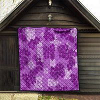 Hawaii Tapa Quilt Hibiscus Mix Hawaiian Quilt Patches - Violet - Wonder Print Shop