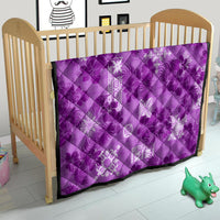 Hawaii Tapa Quilt Hibiscus Mix Hawaiian Quilt Patches - Violet - Wonder Print Shop