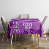 Hawaii Tapa Tablecloth Hibiscus Mix Hawaiian Quilt Patches - Violet - Wonder Print Shop