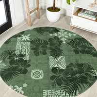 hawaii-tapa-round-carpet-hibiscus-mix-hawaiian-quilt-patches-sage-green
