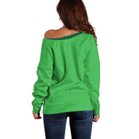 St.Patrick Leprechaun Inspired Funny Off Shoulder Sweater - Wonder Print Shop