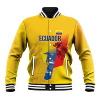Ecuador Football Custom WC2026 Baseball Jacket Historical Symbols - Wonder Print Shop