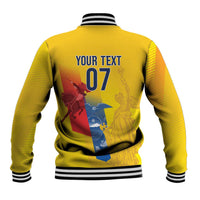 Ecuador Football Custom WC2026 Baseball Jacket Historical Symbols - Wonder Print Shop