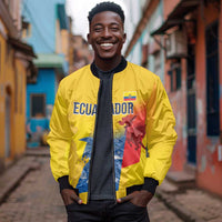 Ecuador Football Custom WC2026 Bomber Jacket Historical Symbols - Wonder Print Shop