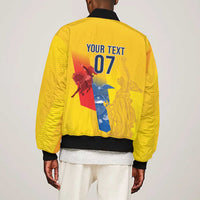 Ecuador Football Custom WC2026 Bomber Jacket Historical Symbols - Wonder Print Shop