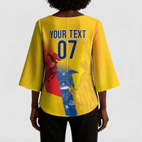 Ecuador Football Custom WC2026 Kimono Sleeve Blouse Historical Symbols - Wonder Print Shop