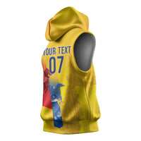 Ecuador Football Custom WC2026 Sleeveless Hoodie Historical Symbols - Wonder Print Shop