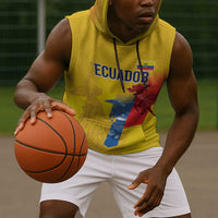 Ecuador Football Custom WC2026 Sleeveless Hoodie Historical Symbols - Wonder Print Shop
