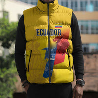 Ecuador Football Custom WC2026 Sleeveless Puffer Jacket Historical Symbols - Wonder Print Shop