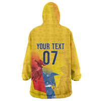 Ecuador Football Custom WC2026 Wearable Blanket Hoodie Historical Symbols - Wonder Print Shop