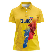 Ecuador Football Custom WC2026 Women Polo Shirt Historical Symbols - Wonder Print Shop