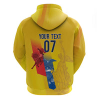 Ecuador Football Custom WC2026 Zip Hoodie Historical Symbols - Wonder Print Shop