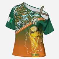 Ivory Coast Football Tribal Patterns Cross Shoulder Shirt WC2026 - Wonder Print Shop