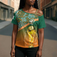 Ivory Coast Football Tribal Patterns Cross Shoulder Shirt WC2026 - Wonder Print Shop