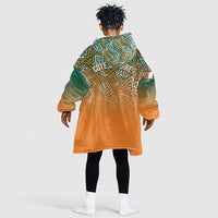 Ivory Coast Football Tribal Patterns Kid Wearable Blanket Hoodie WC2026 - Wonder Print Shop