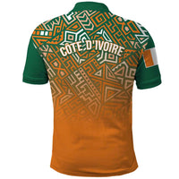 Ivory Coast Football Tribal Patterns Polo Shirt WC2026 - Wonder Print Shop