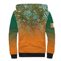 Ivory Coast Football Tribal Patterns Sherpa Hoodie WC2026 - Wonder Print Shop