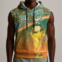 Ivory Coast Football Tribal Patterns Sleeveless Hoodie WC2026 - Wonder Print Shop