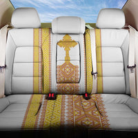 Habesha Motifs Ethiopia Back Car Seat Cover Tilet White Gold