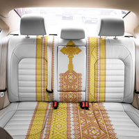 Habesha Motifs Ethiopia Back Car Seat Cover Tilet White Gold