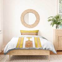 Habesha Motifs Ethiopia Bedding Set Tilet White Gold