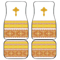 Habesha Motifs Ethiopia Car Mats Tilet White Gold