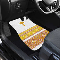 Habesha Motifs Ethiopia Car Mats Tilet White Gold
