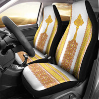Habesha Motifs Ethiopia Car Seat Cover Tilet White Gold