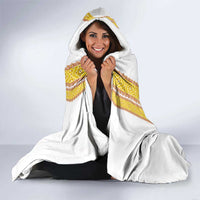 Habesha Motifs Ethiopia Hooded Blanket Tilet White Gold