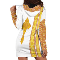 Habesha Motifs Ethiopia Hoodie Dress Tilet White Gold