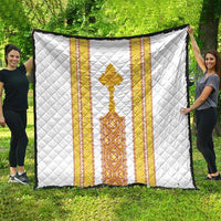 Habesha Motifs Ethiopia Quilt Tilet White Gold