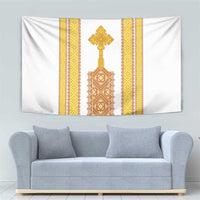 Habesha Motifs Ethiopia Tapestry Tilet White Gold