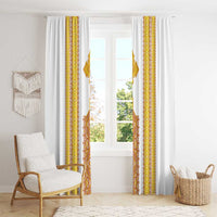 Habesha Motifs Ethiopia Window Curtain Tilet White Gold