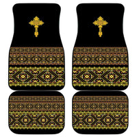 Habesha Motifs Ethiopia Car Mats Tilet Black Gold