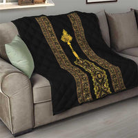 Habesha Motifs Ethiopia Quilt Tilet Black Gold
