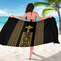 Habesha Motifs Ethiopia Sarong Tilet Black Gold