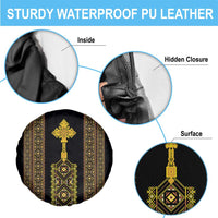Habesha Motifs Ethiopia Spare Tire Cover Tilet Black Gold