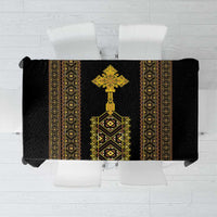 Habesha Motifs Ethiopia Tablecloth Tilet Black Gold