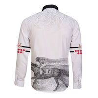 Kentucky Horse Racing Long Sleeve Button Shirt The Race For The Roses - Wonder Print Shop