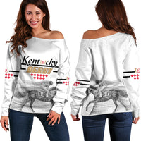 Kentucky Horse Racing Off Shoulder Sweater The Race For The Roses - Wonder Print Shop