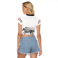 Kentucky Horse Racing Raglan Cropped T Shirt The Race For The Roses - Wonder Print Shop