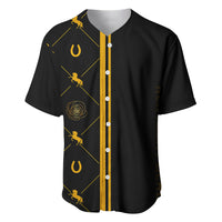Kentucky Horse Racing Baseball Jersey Luxury Black And Gold LT7 - Wonder Print Shop
