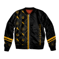 Kentucky Horse Racing Bomber Jacket Luxury Black And Gold LT7 - Wonder Print Shop