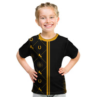 Kentucky Horse Racing Kid T Shirt Luxury Black And Gold - Wonder Print Shop