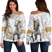Kentucky Horse Racing Off Shoulder Sweater - Wonder Print Shop
